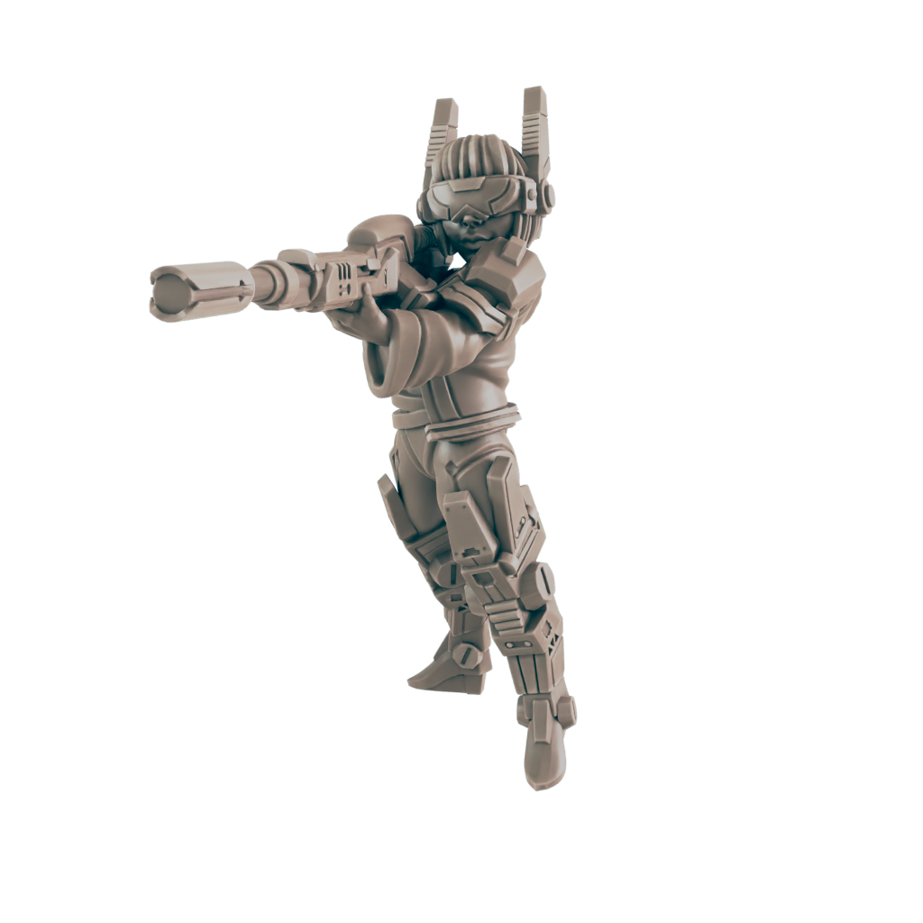 Sniper. Cyberpunk Sharpshooter - Ec3d