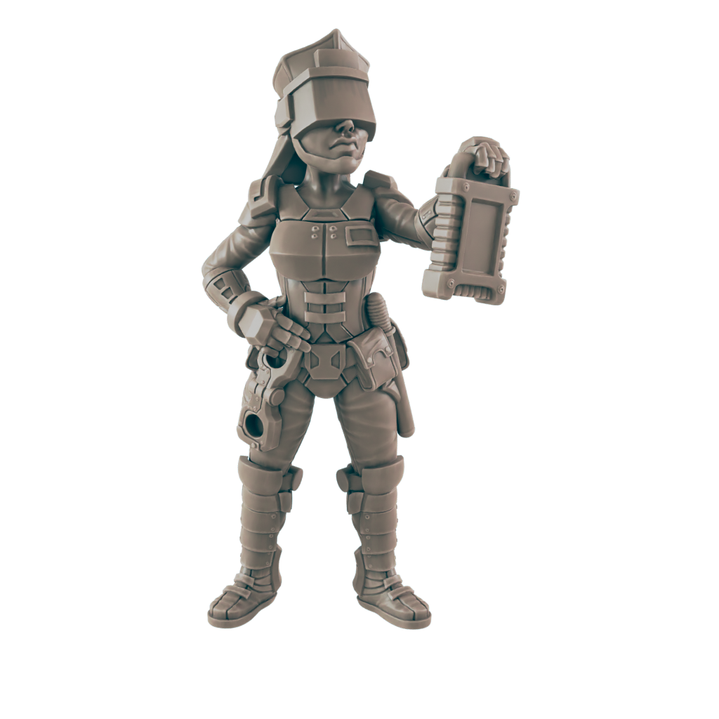 Warrant Officer. Cyberpunk Police - Ec3d
