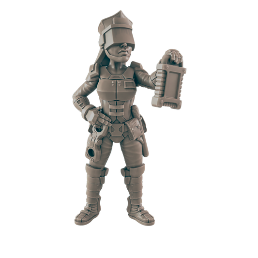 Warrant Officer. Cyberpunk Police - Ec3d