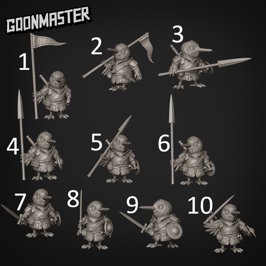 Humble Hummingbird, birdfolk mercenaries - Goonmaster