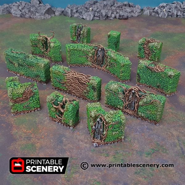 Hedge Maze. Shadowfey Wilds, 15mm, 28mm, 32mm - Printable Scenery