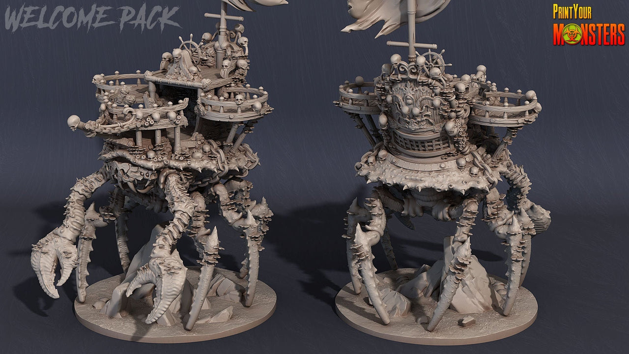 Crab Pirate Ship - Print Your Monsters