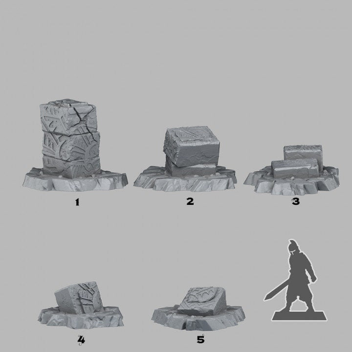 Temple Ruins Scatter Terrain - Fantastic Plants and Rocks