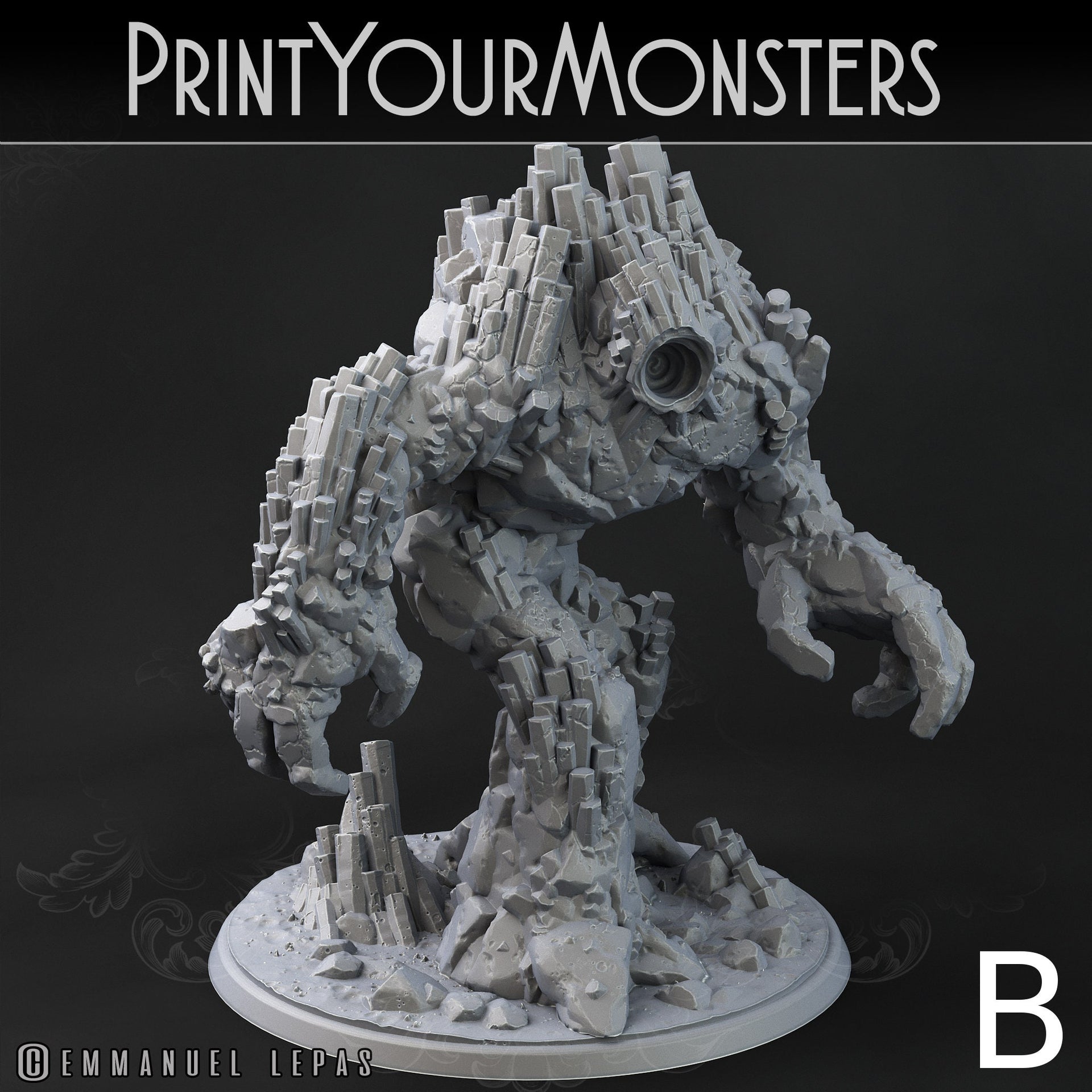 Basalt Earth Elemental - Print Your Monsters