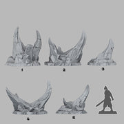 Stones From Hell Scatter Terrain - Fantastic Plants and Rocks