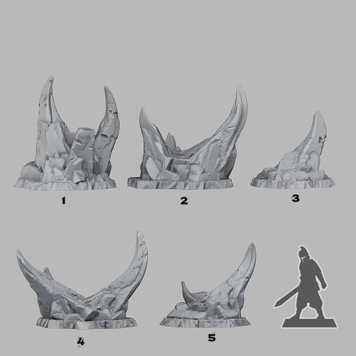 Stones From Hell Scatter Terrain - Fantastic Plants and Rocks