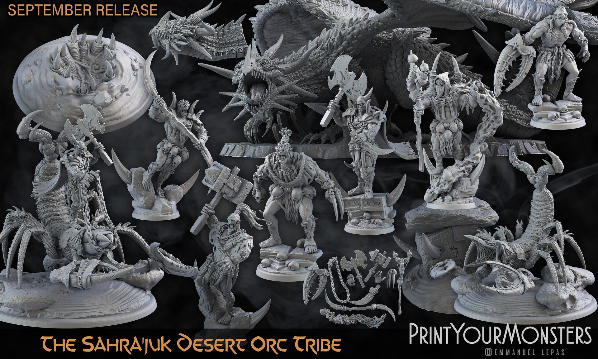 Dune Lurker Sand Worm - Print Your Monsters