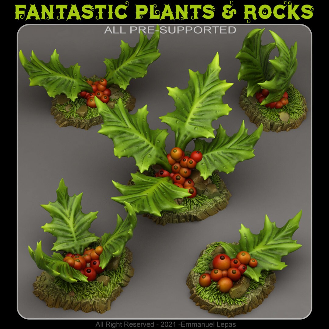 Giant Holly Scatter Terrain - Fantastic Plants and Rocks