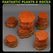 Martian Mounts Scatter Terrain - Fantastic Plants and Rocks