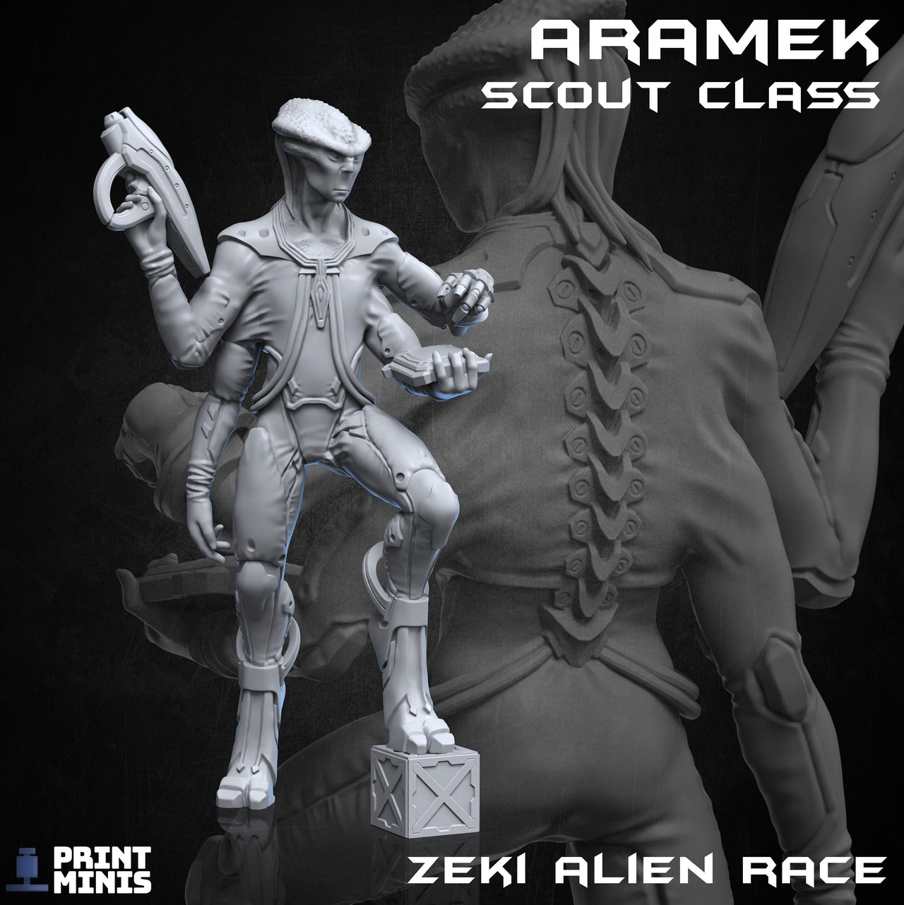Zeki Alien Scout, Aarmek - Print Minis