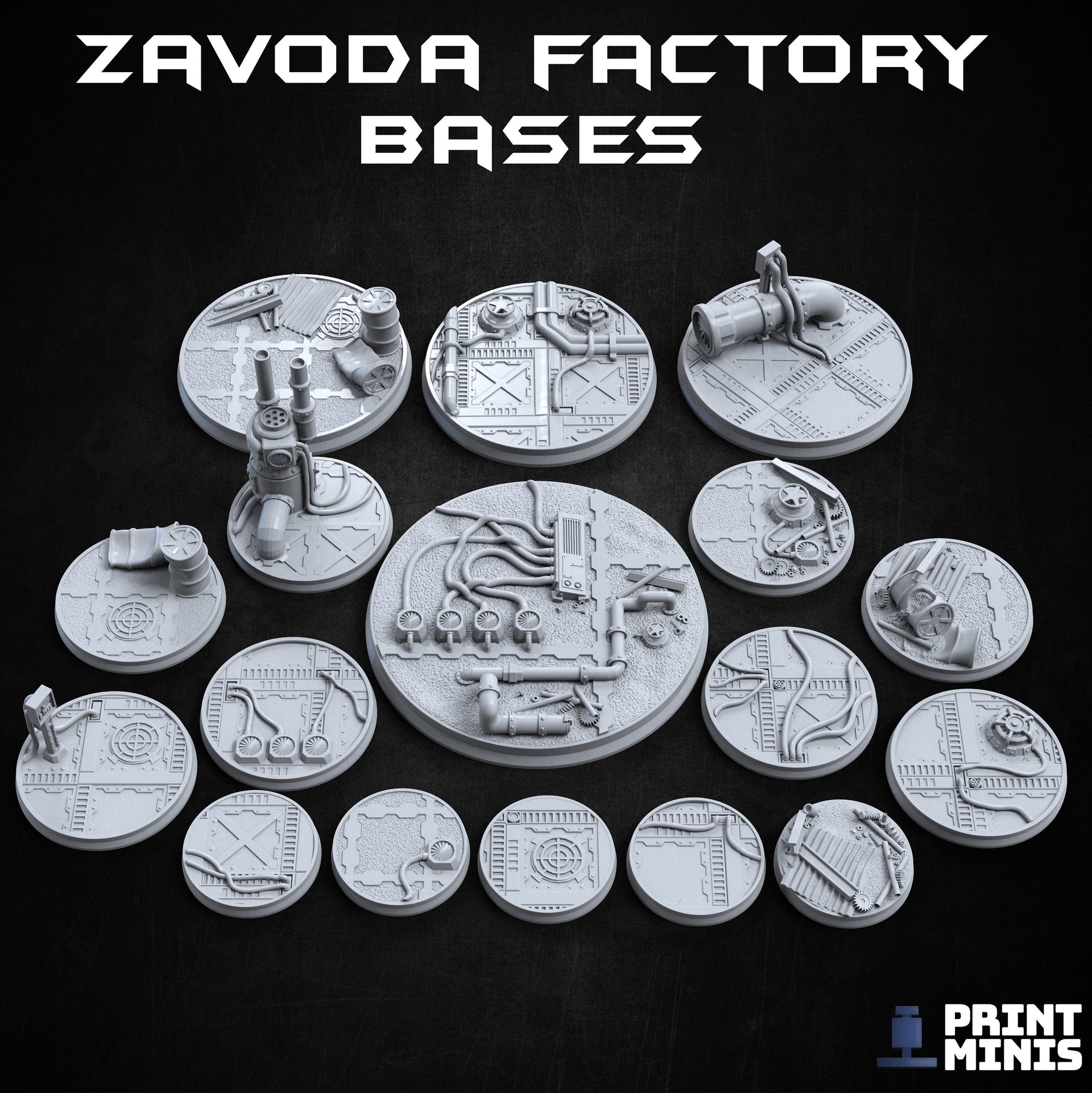 Zavoda Factory Bases - Print Minis