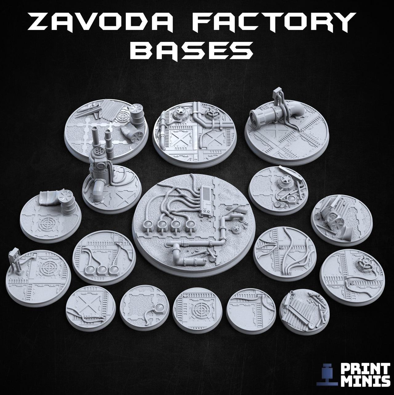 Zavoda Factory Bases - Print Minis