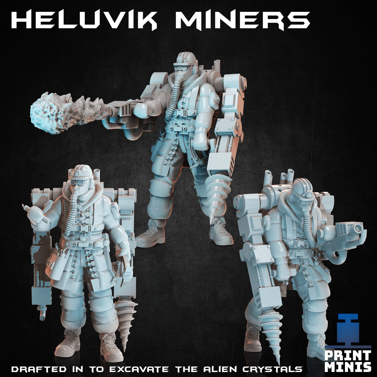 Heluvik Miners - Print Minis