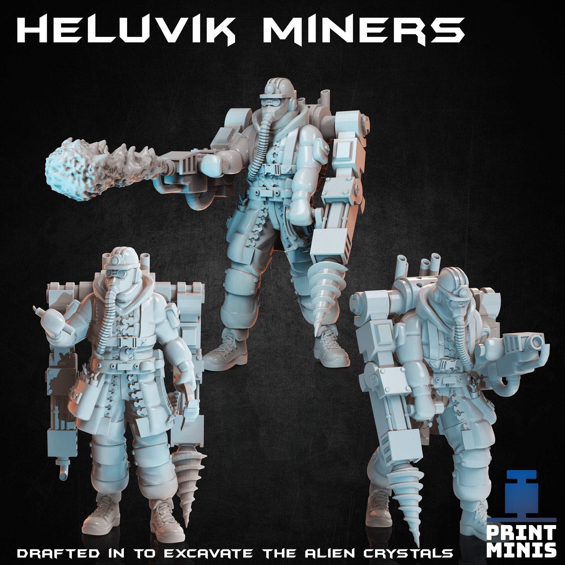 Heluvik Miners - Print Minis