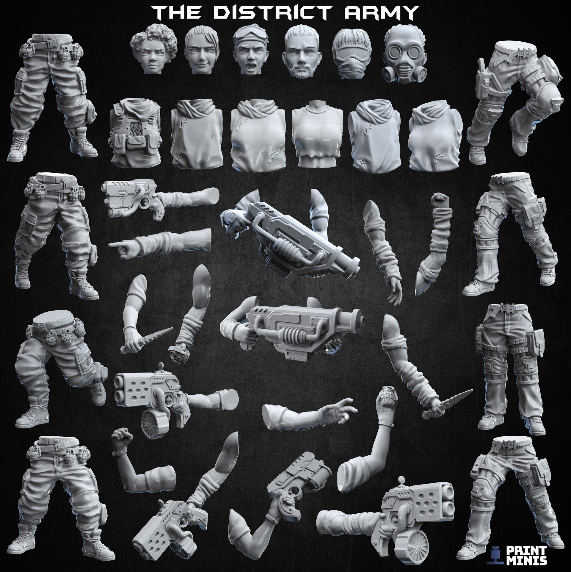 Modular District Army - Print Minis
