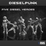 Dieselpunk Heroes - Print Minis