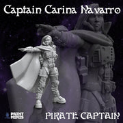 Space Pirate Captain, Carina Navaro - Print Minis