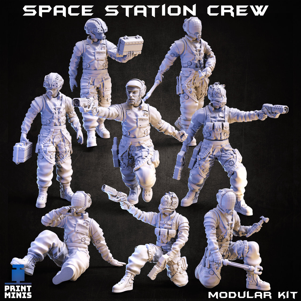 Modular Space Station Crew - Print Minis