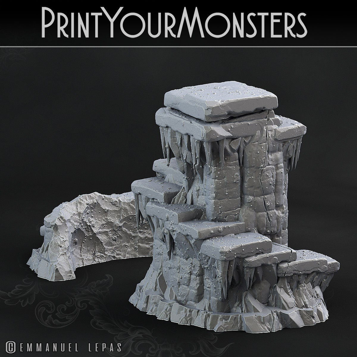 Ice Dice Tower Terrain - Print Your Monsters