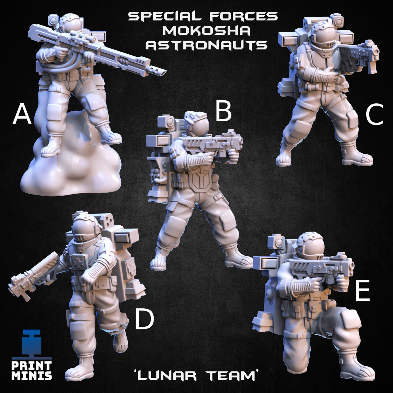 Special Forces Mokosha Astronauts, Lunar Team- Print Minis