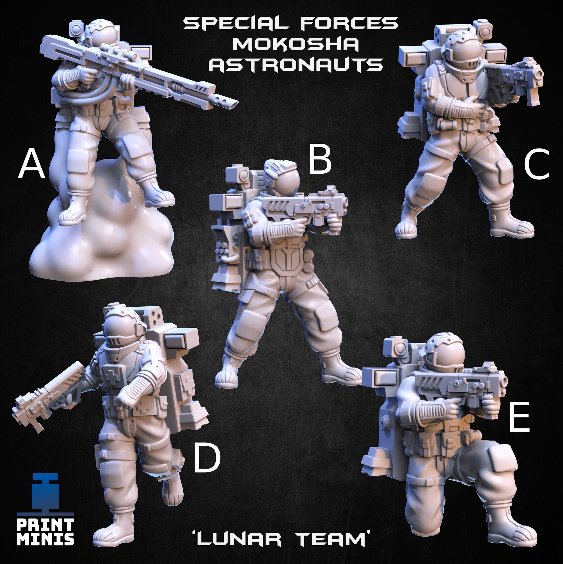 Special Forces Mokosha Astronauts, Lunar Team- Print Minis