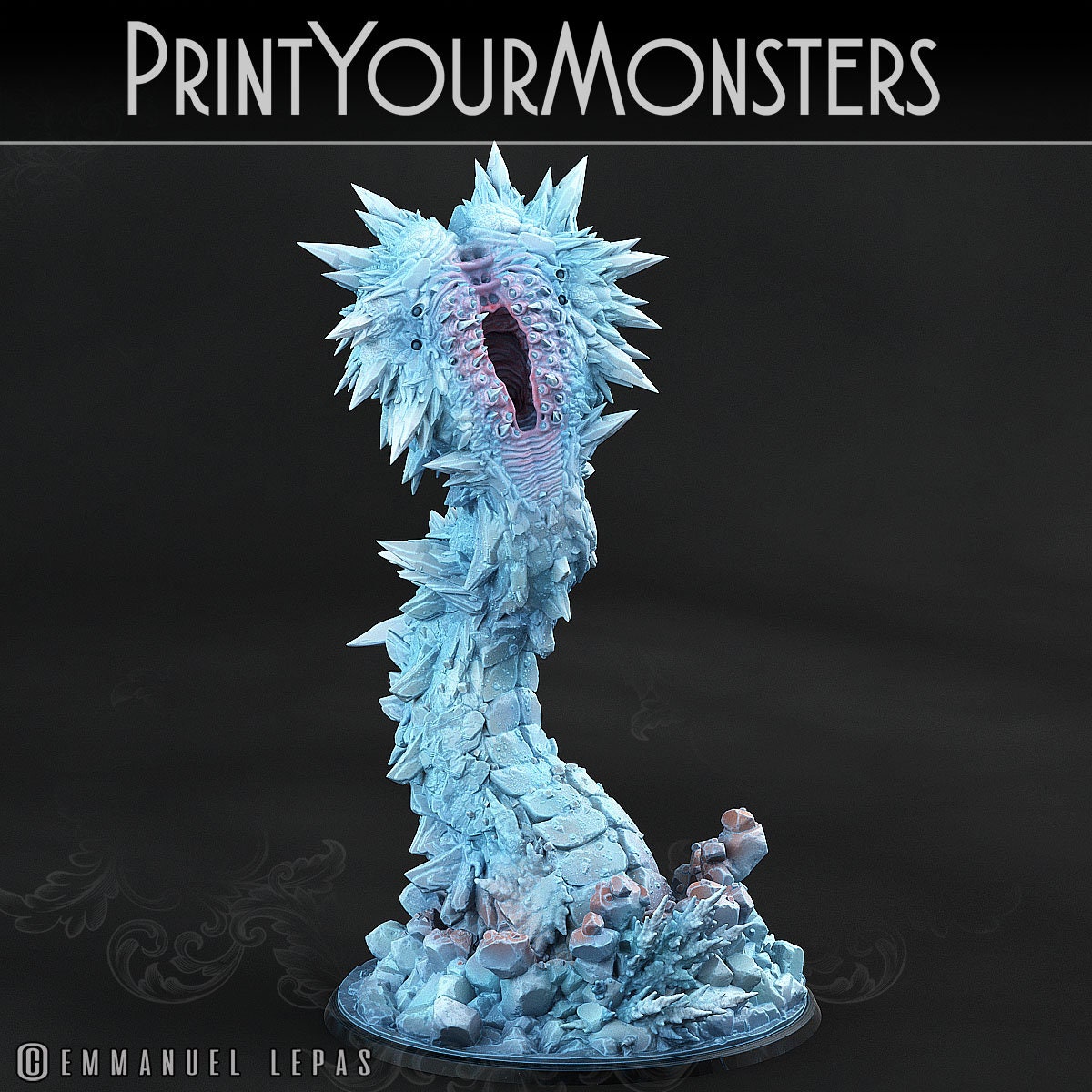 Giant Ice Worm - Print Your Monsters