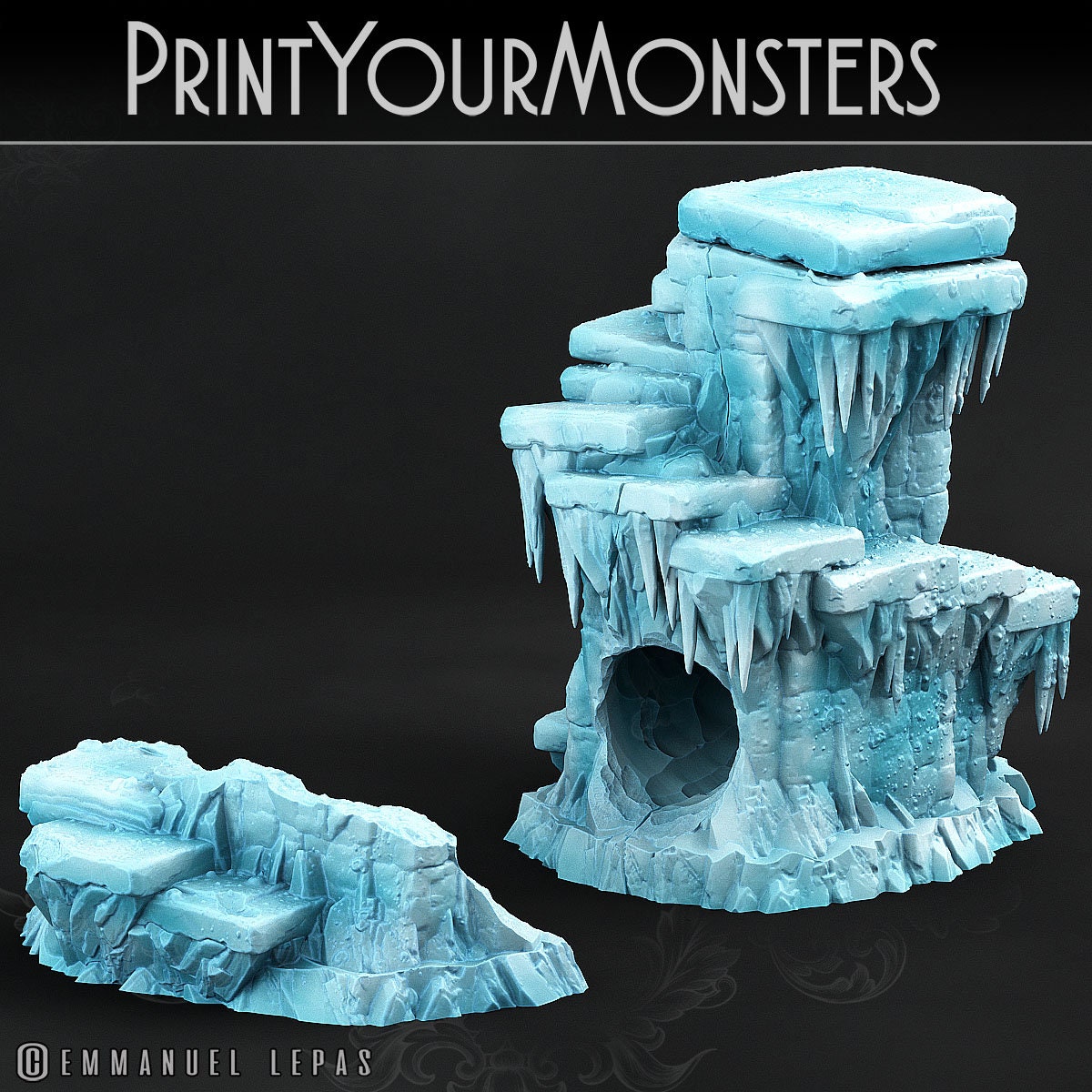 Ice Dice Tower Terrain - Print Your Monsters