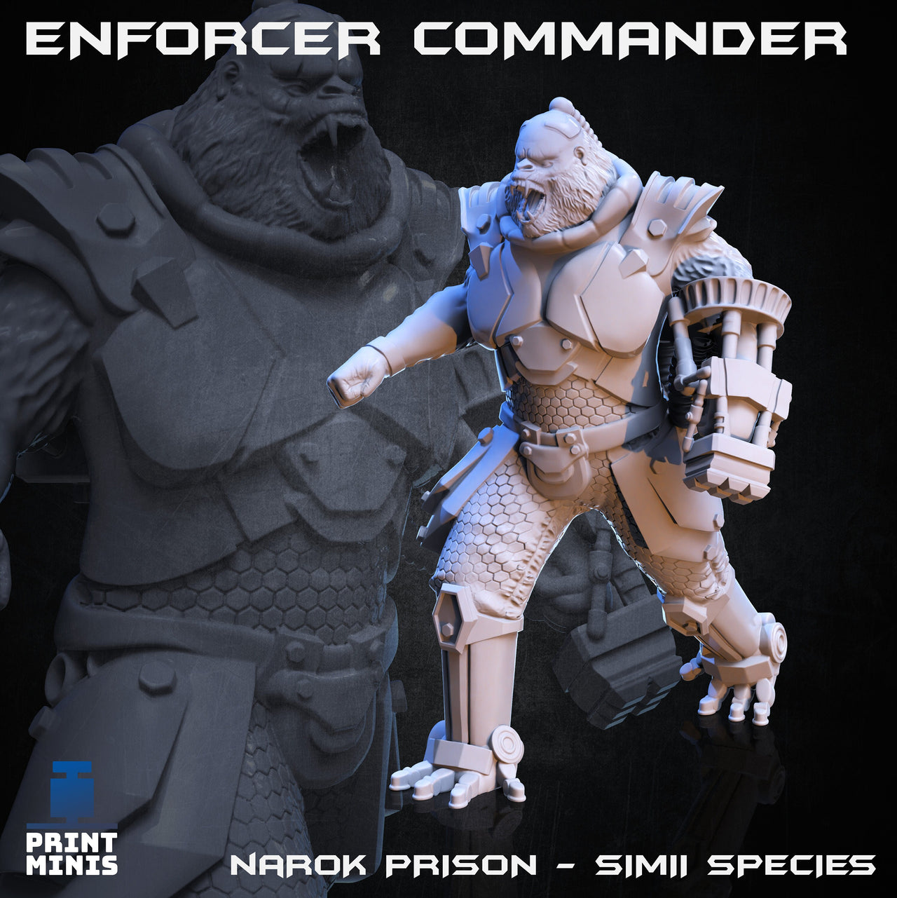 Gorilla Enforcer Commander - Print Minis