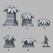 Maya Mushroom Flowers Scatter Terrain - Fantastic Plants and Rocks