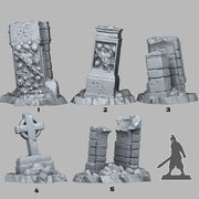 Mausoleum Ruins Scatter Terrain - Fantastic Plants and Rocks