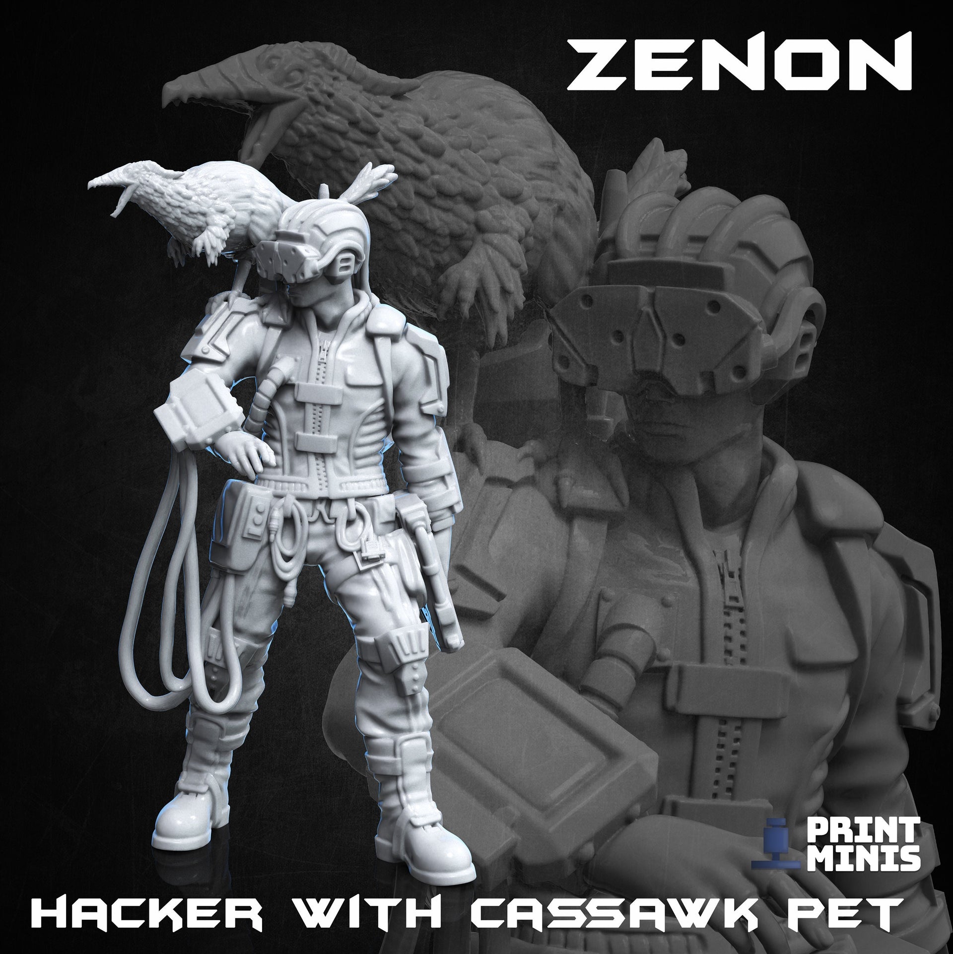 Zenon, Hacker - Print Minis