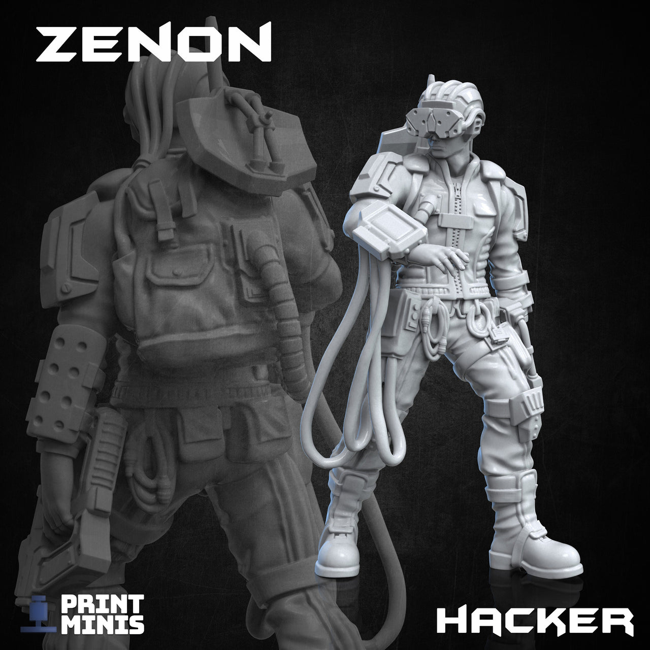 Zenon, Hacker - Print Minis