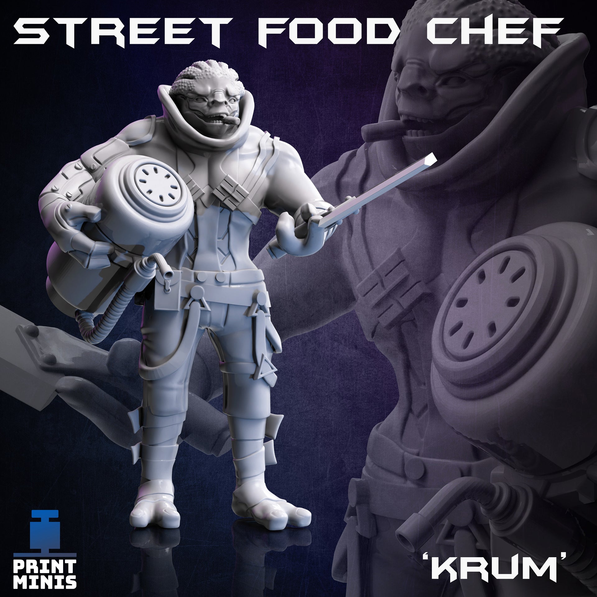 Krum, Alien Street Food Chef - Print Minis