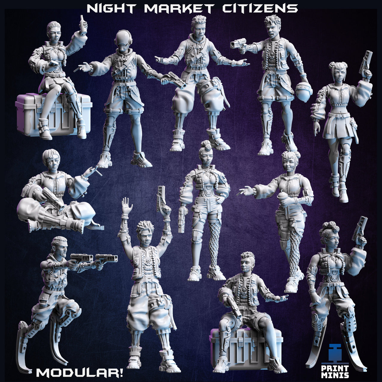 Modular Night Market Citizens - Print Minis