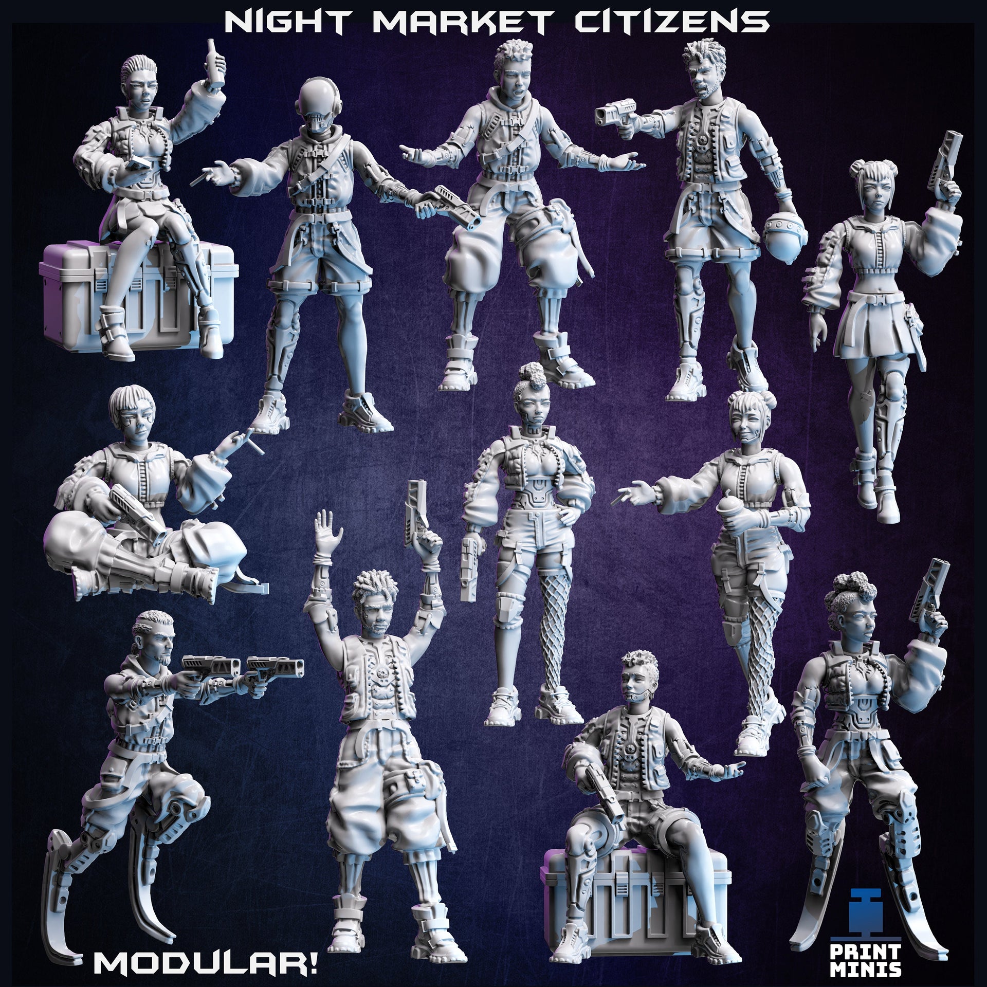 Modular Night Market Citizens - Print Minis