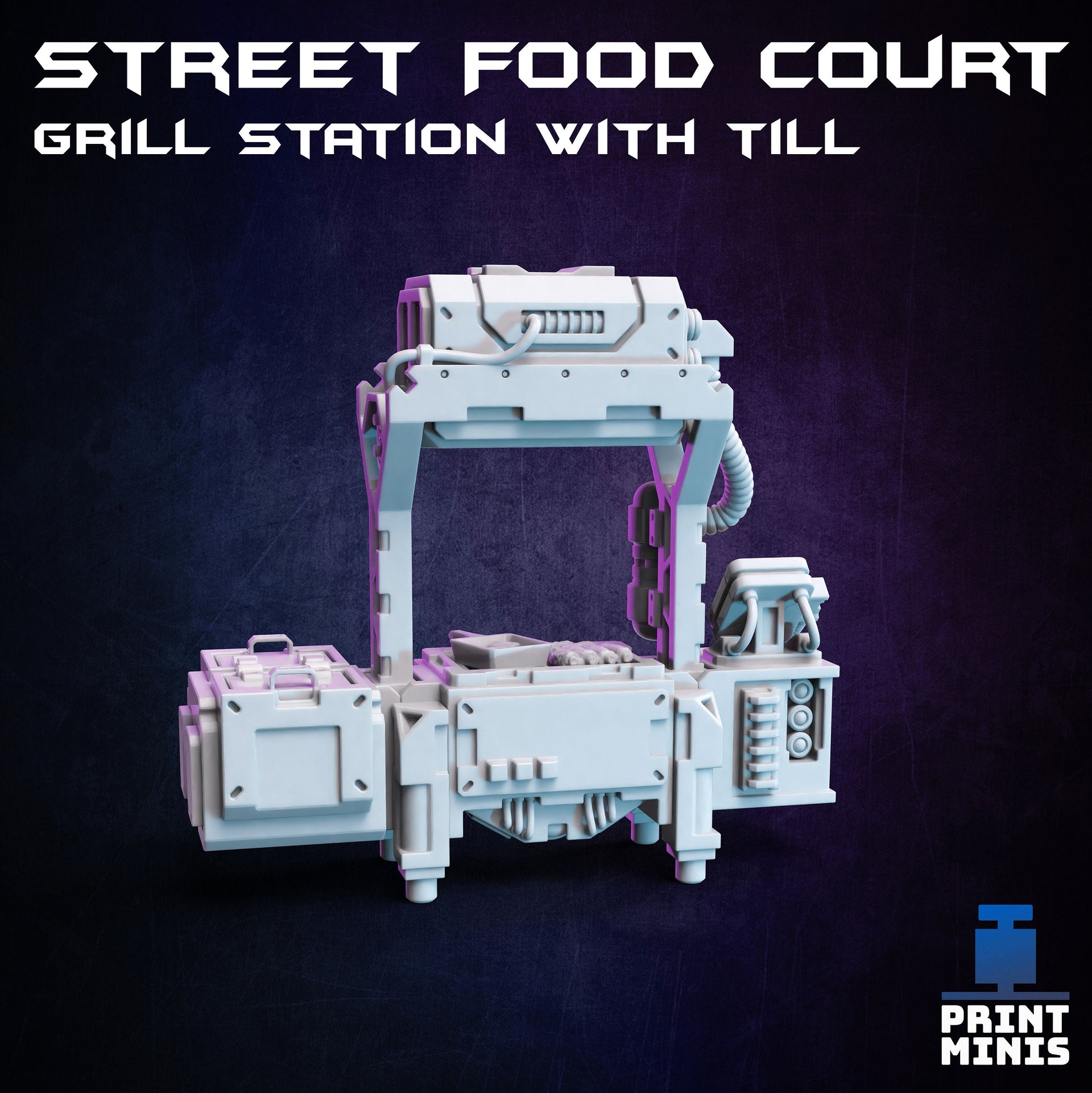Street Food Court Modular Terrain - Print Minis