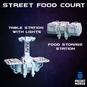 Street Food Court Modular Terrain - Print Minis