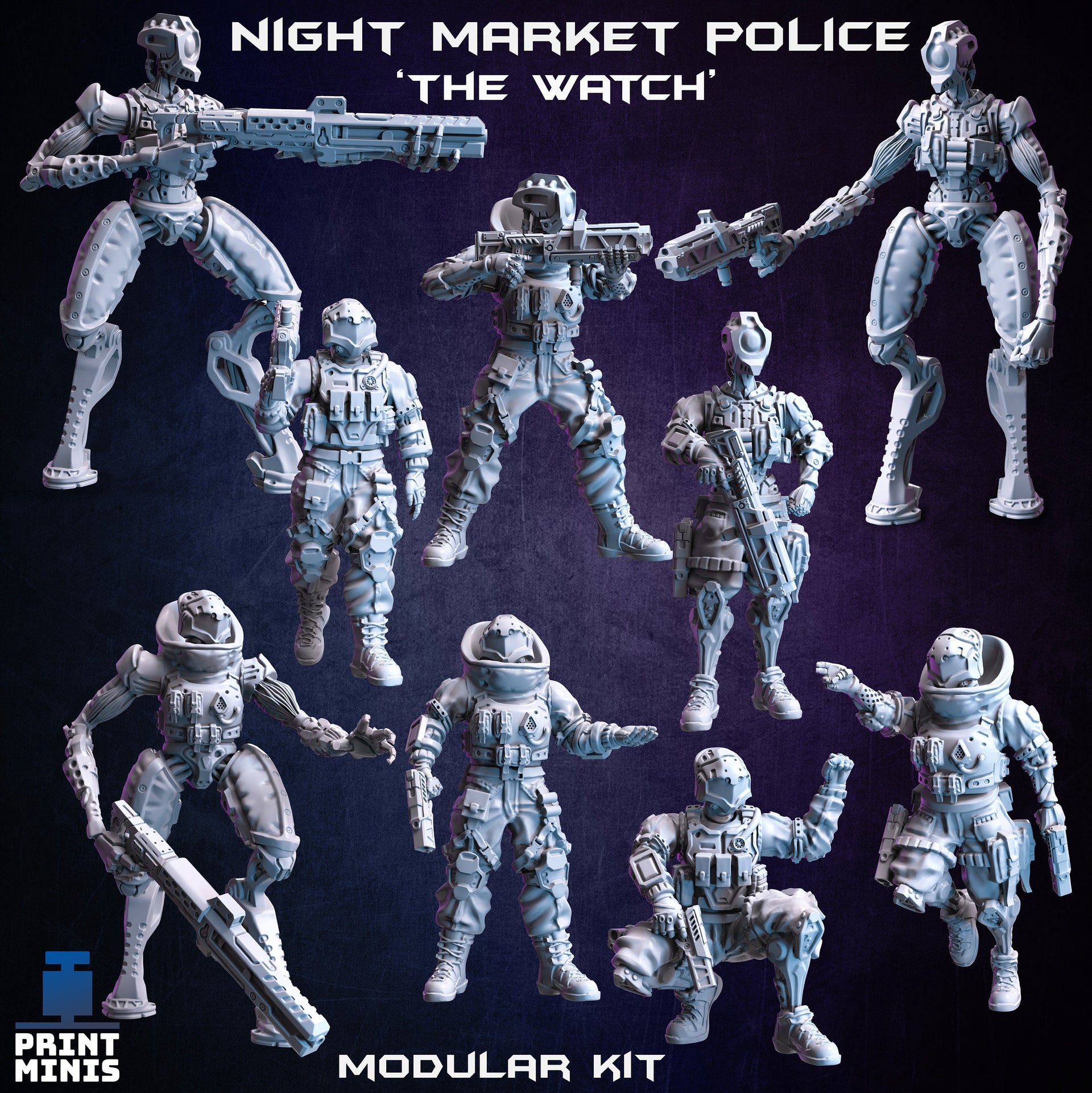 The Watch, Modular Night Market Police - Print Minis