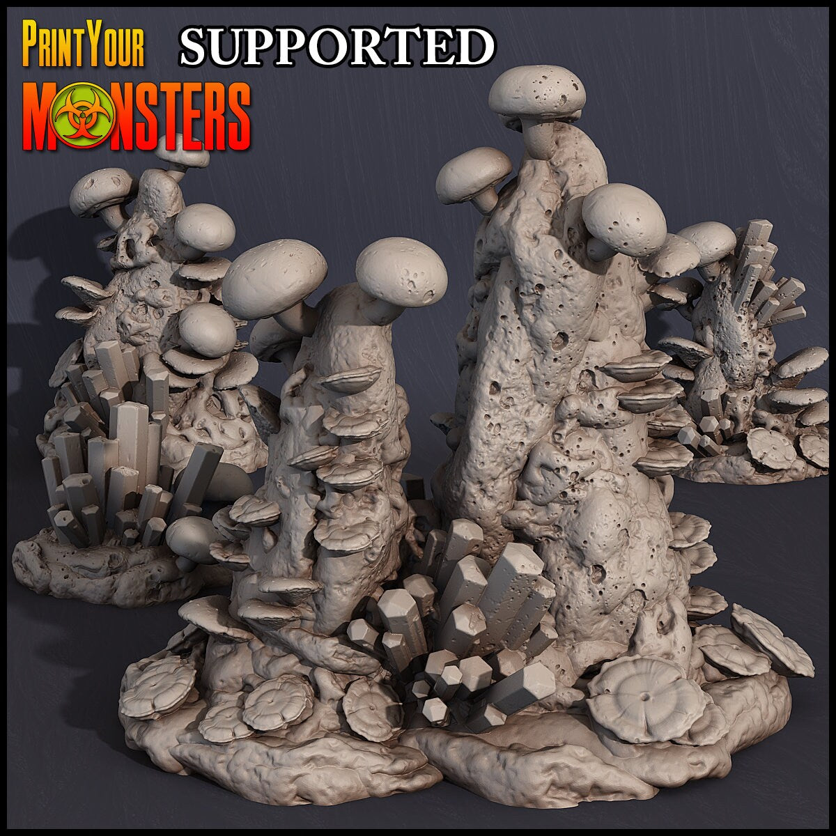 Fungus Grotto Scenary - Print Your Monsters
