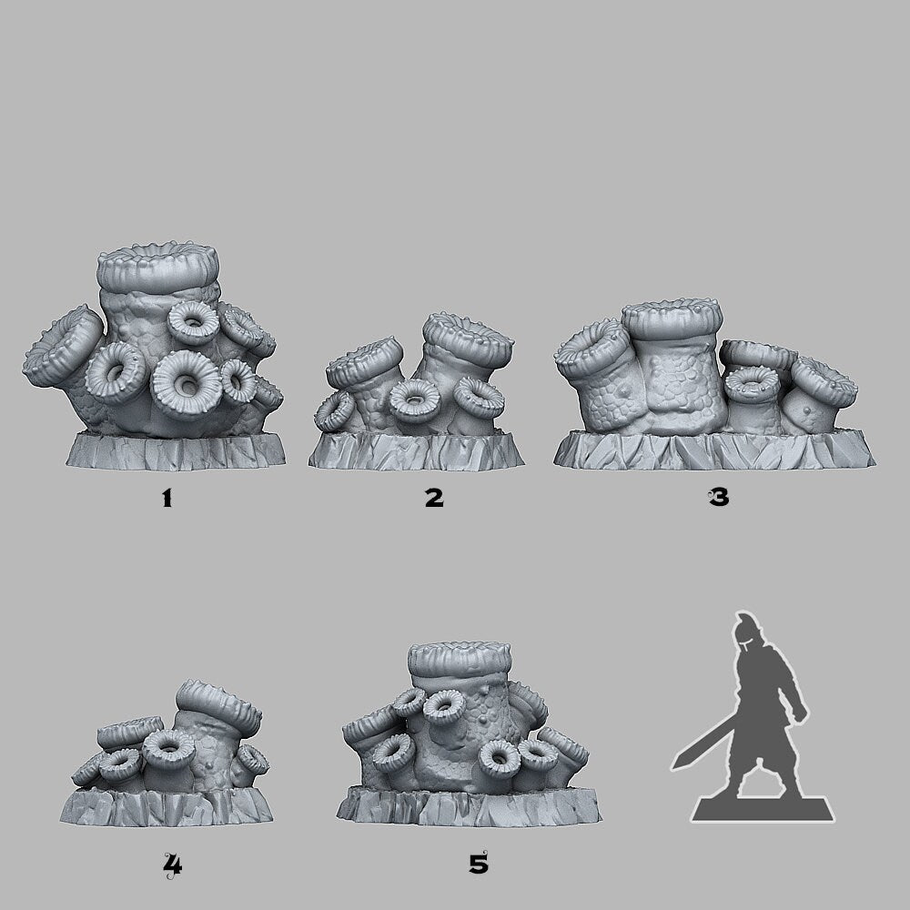 Cannon Coral Scatter Terrain - Fantastic Plants and Rocks