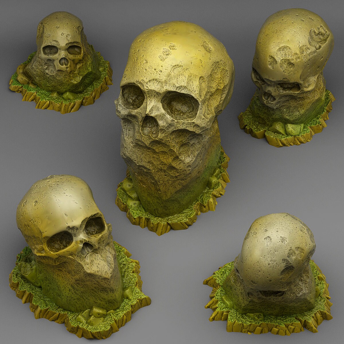 Giant Skull Stones Scatter Terrain - Fantastic Plants and Rocks