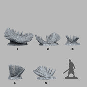 Giant Snowflake Plants Scatter Terrain - Fantastic Plants and Rocks