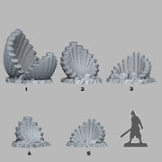 Pipe Organ Basalt Scatter Terrain - Fantastic Plants and Rocks