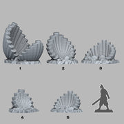 Pipe Organ Basalt Scatter Terrain - Fantastic Plants and Rocks