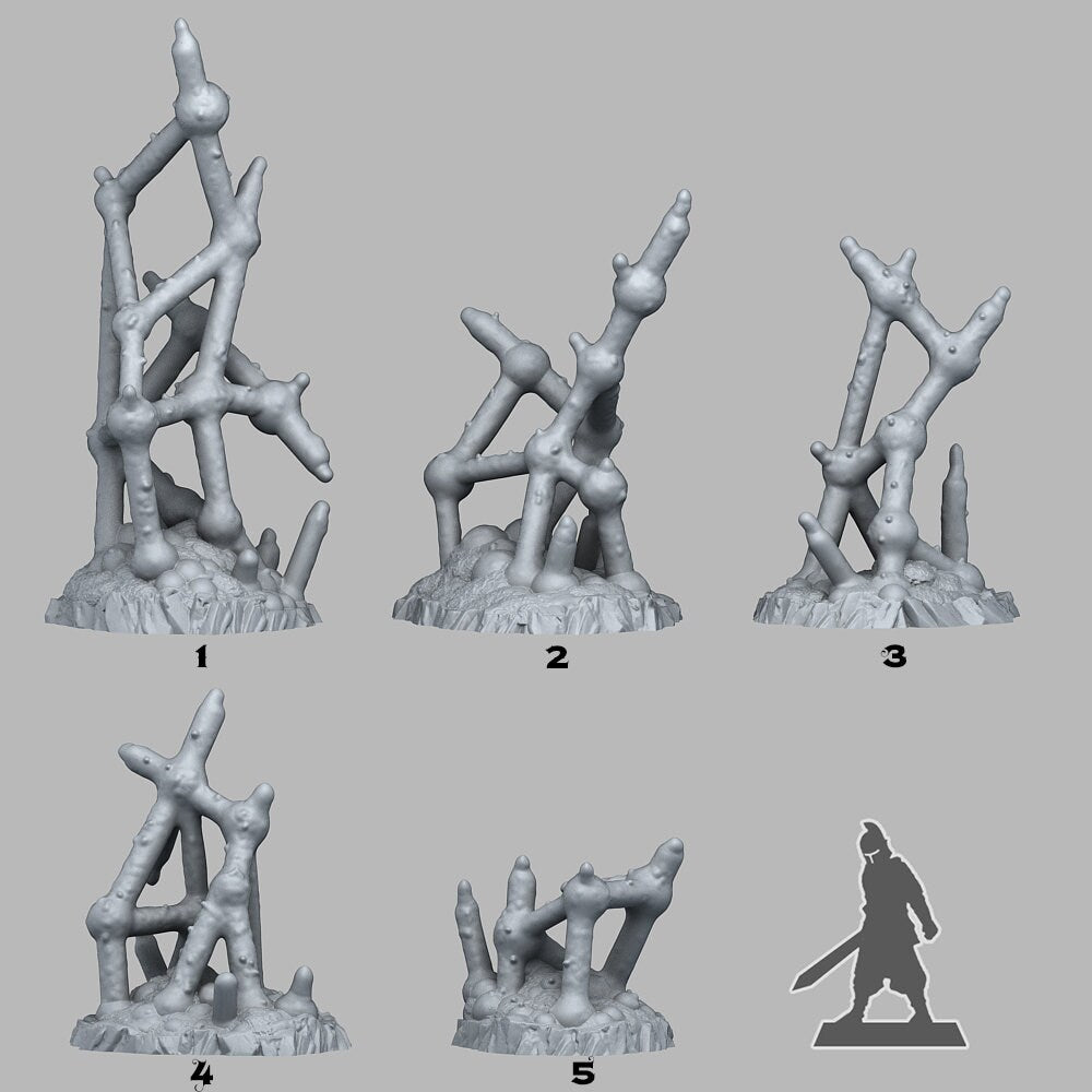 Deadly Molecule Plants Scatter Terrain - Fantastic Plants and Rocks