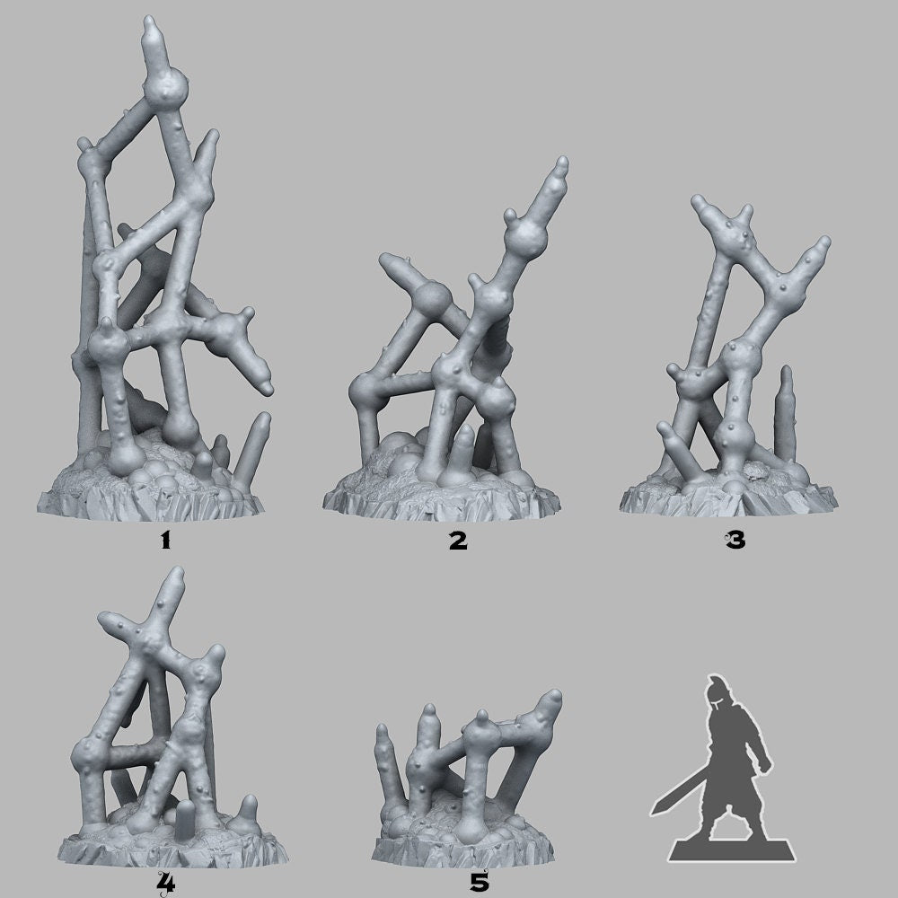 Deadly Molecule Plants Scatter Terrain - Fantastic Plants and Rocks