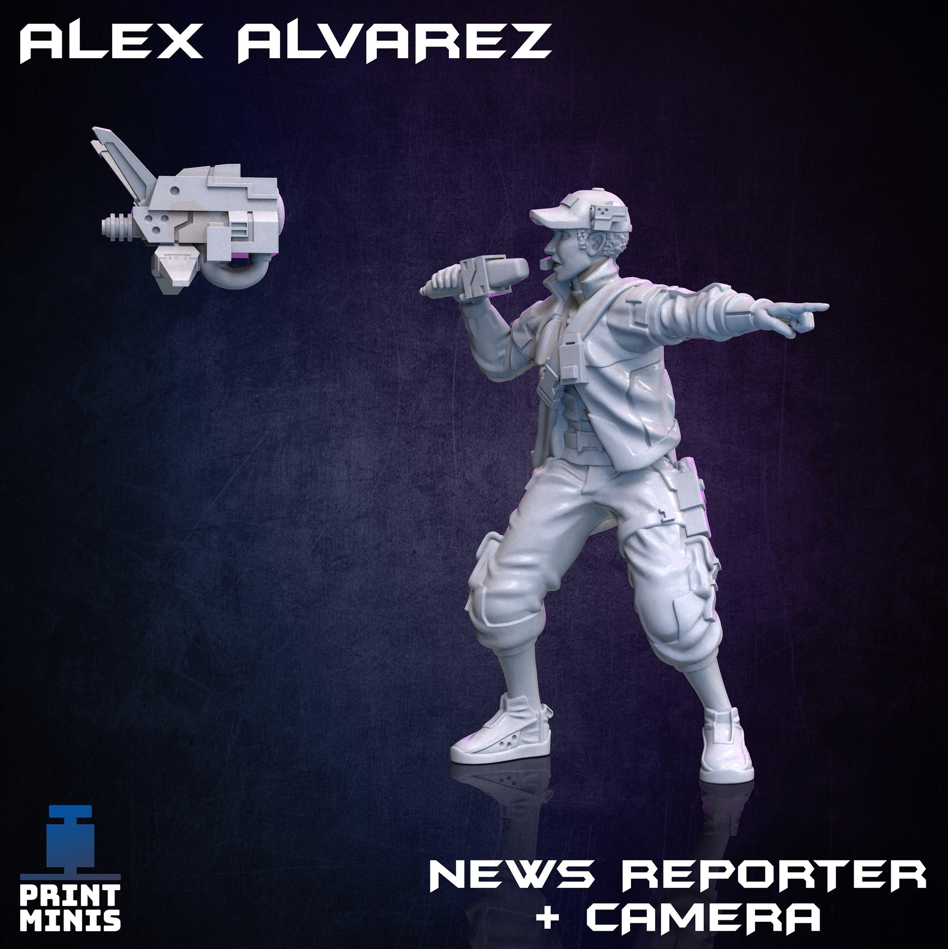 Alex Alvarez, News Reporter + Camera - Print Minis
