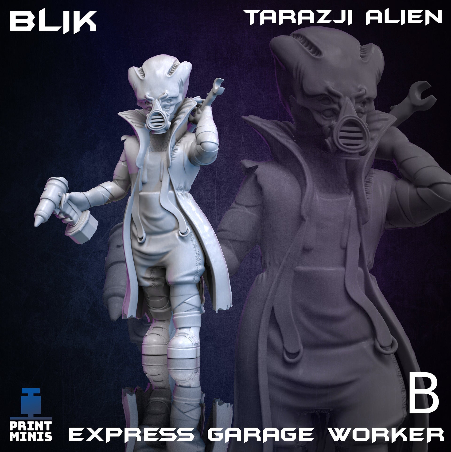 Tarazji Aliens, Express Garage Worker - Print Minis