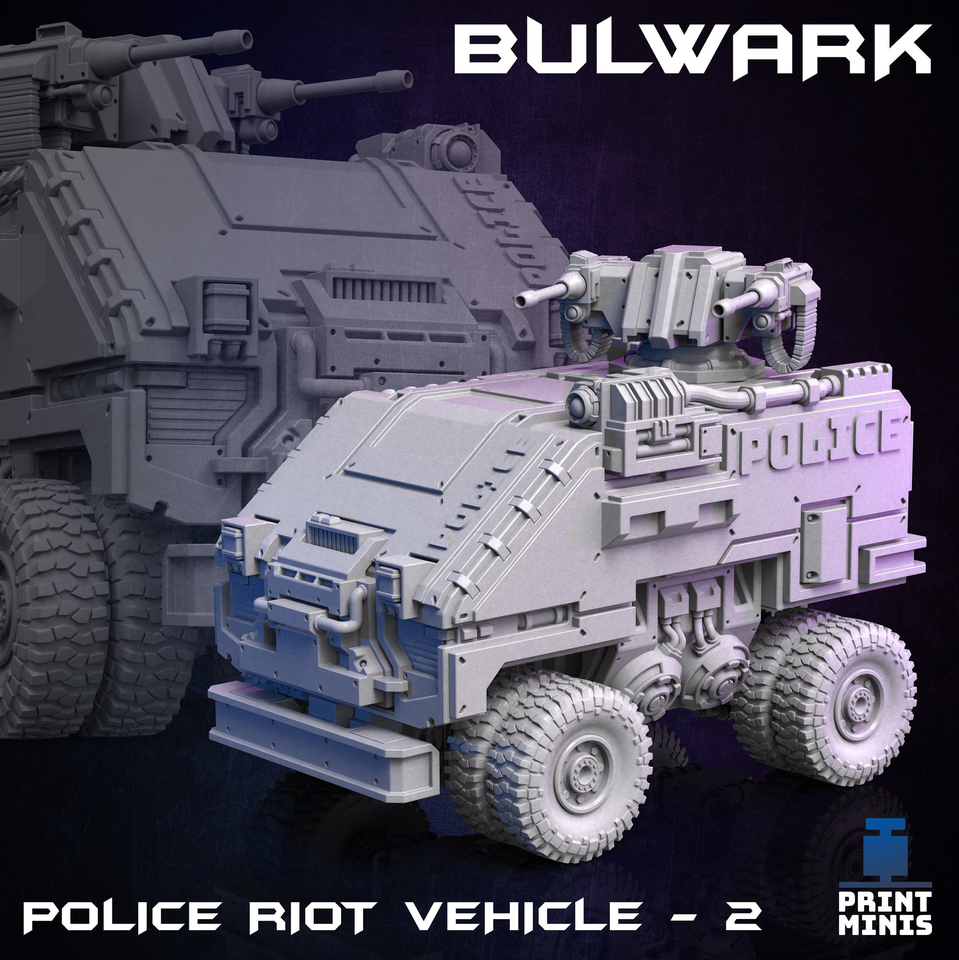 Bulwark Police Raid Vehicle - Print Minis