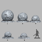 Necrotic Focus Crystals Scatter Terrain - Fantastic Plants and Rocks